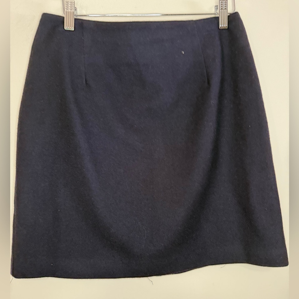 Ilyse Hart LTD Vintage Elegant Navy Women's Skirt 100% wool size 12